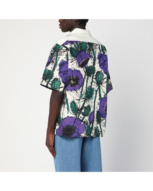 Wales Bonner Blue Highlife Bowling Shirt With Print for men