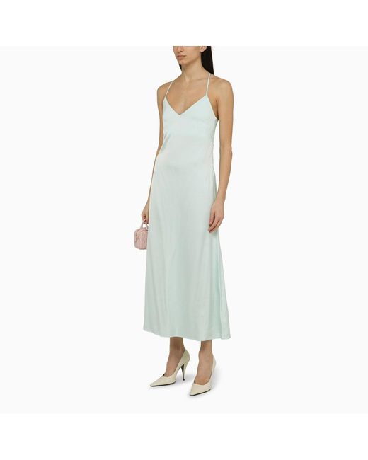 IVY & OAK Green Noel Light Aqua Satin Dress