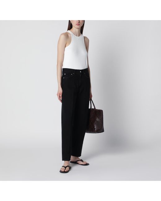 Agolde Black 80's Straight-Leg Jeans