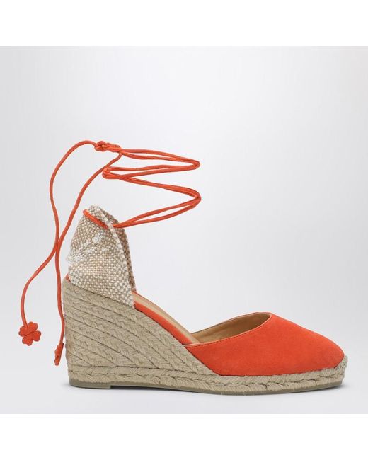 Espadrillas carina 8/007 color papaya di Castaner in Red