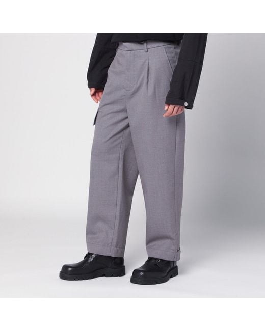 OAMC Gray Peacemaker Wool Blend Trousers for men