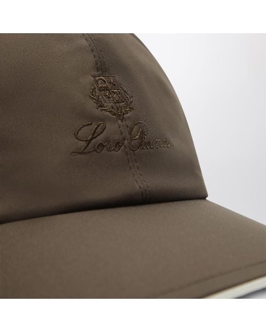 Loro Piana Green Baseball Cap Sequoia Ivory for men