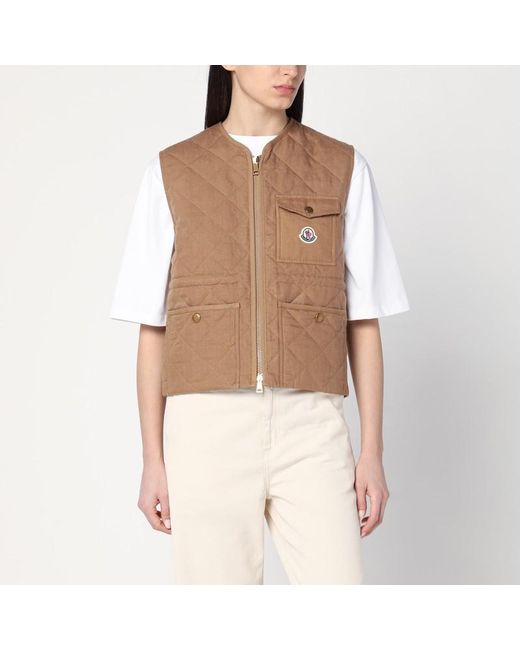 Moncler Natural Gestepptes Gilet Vigny