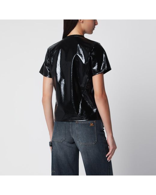 Courreges Black Vinyl Straight Top