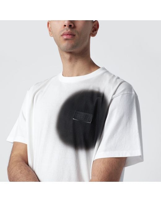 MM6 by Maison Margiela Gray T-Shirt With Spray Print for men