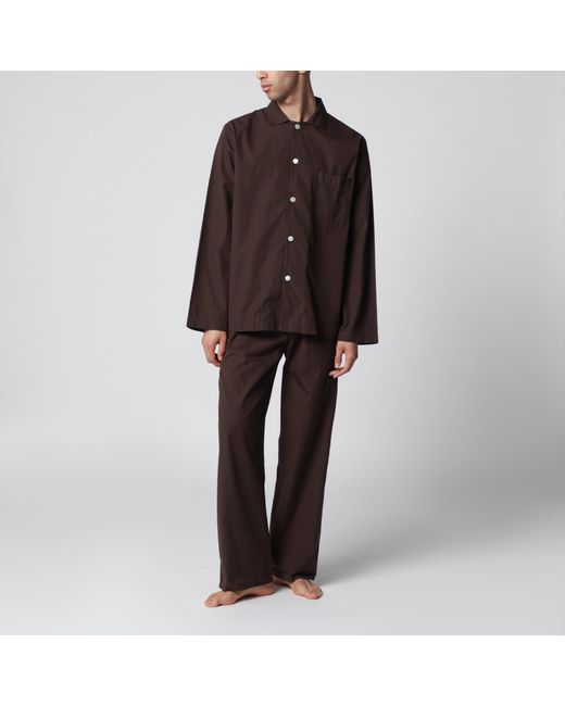 Tekla Black Cotton Pajama Trousers for men