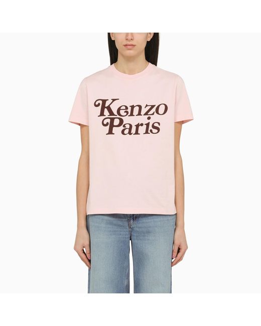 KENZO Red Pink Cotton T Shirt With Logo