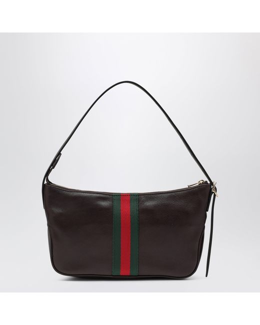 Gucci Black Small Lunetta Leather Bag for men