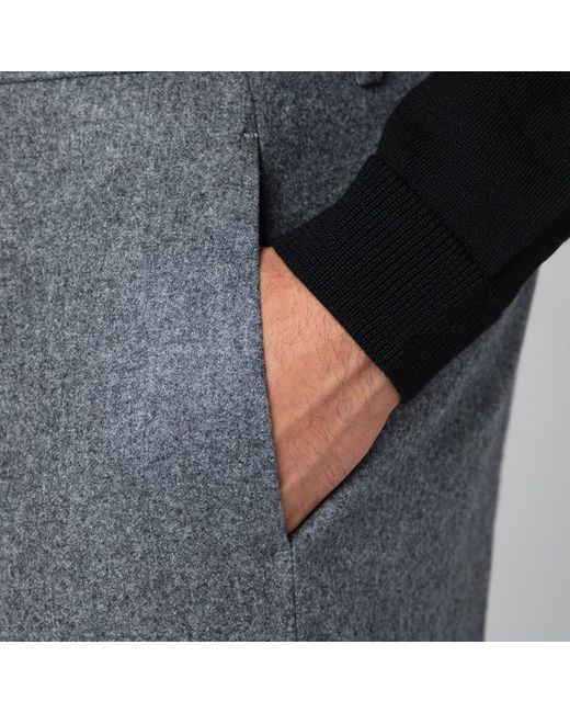 Tagliatore Gray Wool Trousers for men