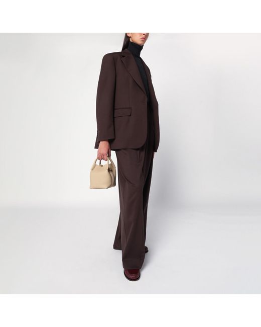 Loro Piana Natural Micro Bale Bag In Light Mastic Grained Leather