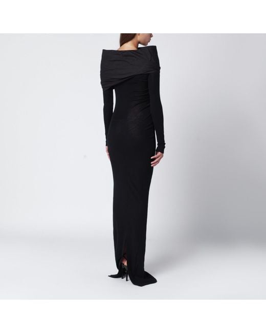 Entire studios Black Long Wool Dress