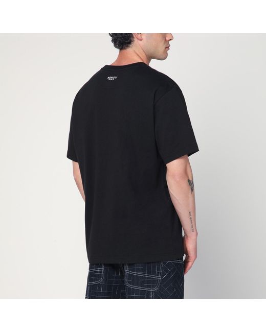 KENZO Black Crew Neck T-Shirt for men