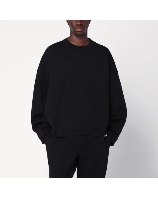 Represent Black Crew Neck Sweatshirt for men