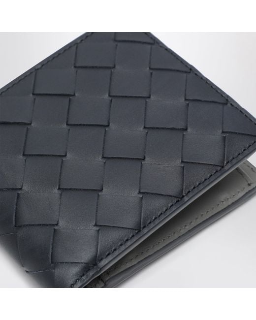 Bottega Veneta Black Midnight/Basalt Bi-Fold Wallet for men