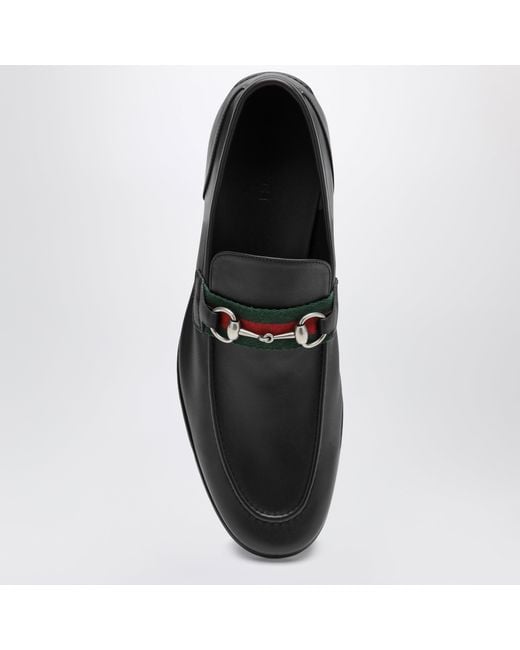 Gucci Black Como Leather Loafers for men