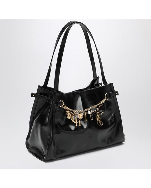 Borsa a spalla charms nera in pelle di Chloé in Black