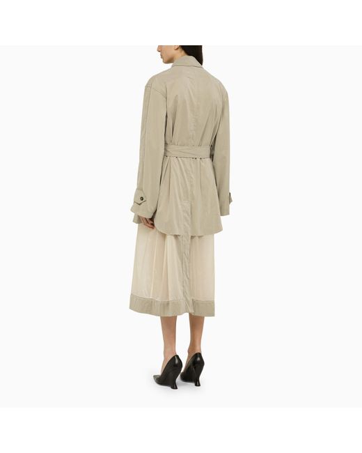 Maison Margiela Natural Décortiqué Sand-coloured Reversible Single-breasted Trench Coat