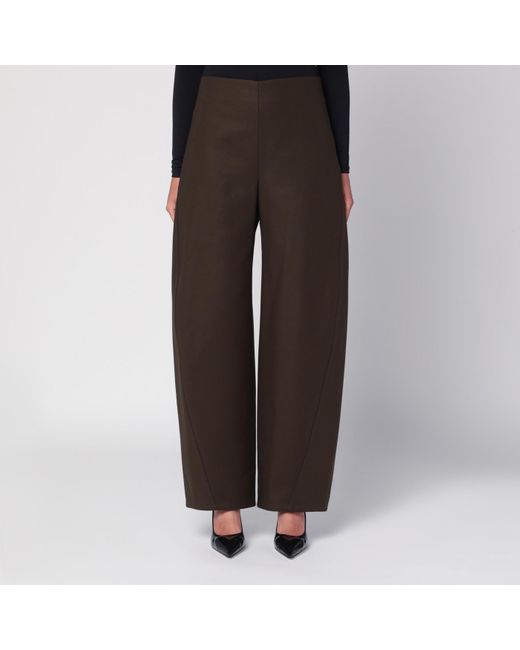 Alaïa Brown Wide Trousers
