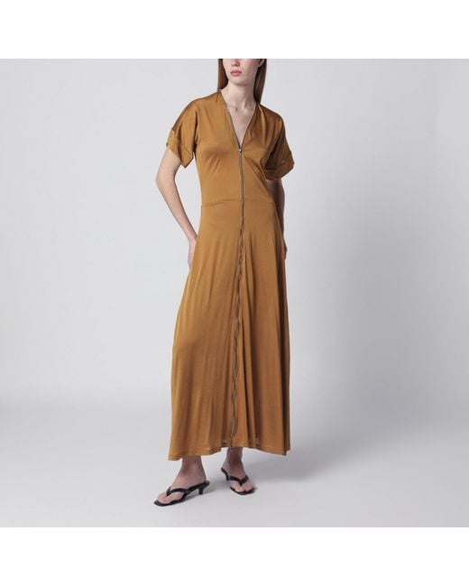 Lemaire Brown Cinnamon- Zip-Up Dress