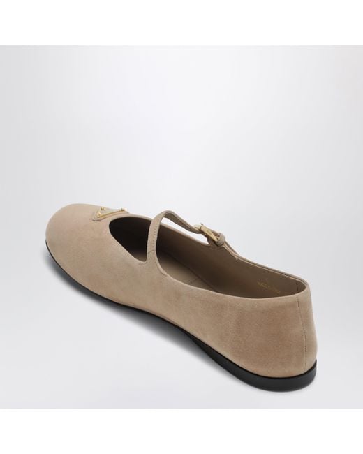 Prada Natural Ballet Flats