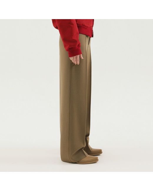 1989 STUDIO Natural Straight Leg Wool Pants