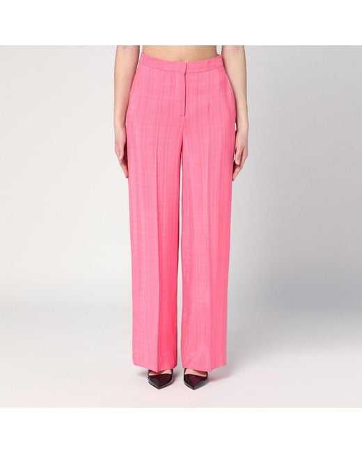 Semicouture Pink Viscose Marlee Trousers
