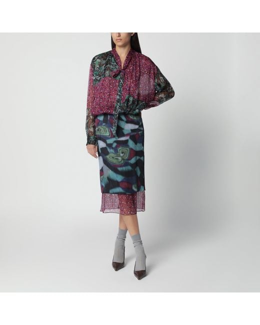 Dries Van Noten Multicolored Silk Blouse