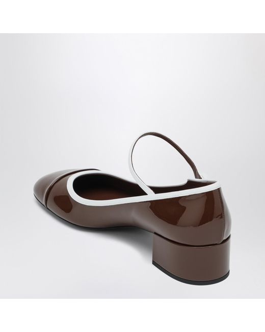 Miu Miu Brown Patent Mary Jane Décolleté