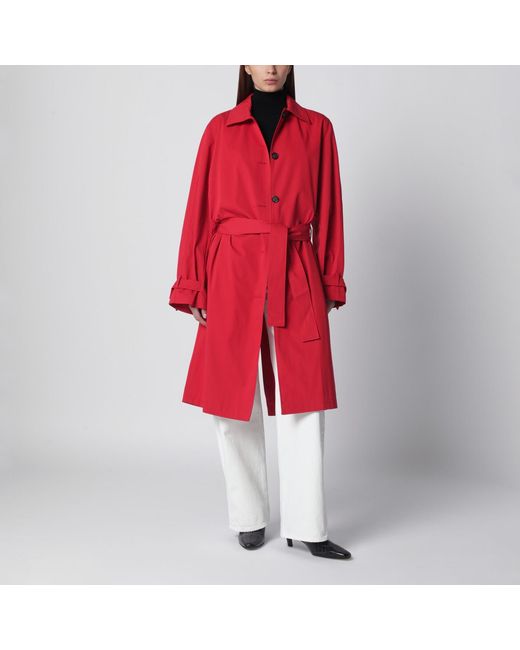Totême  Red Organic Cotton Trench Coat
