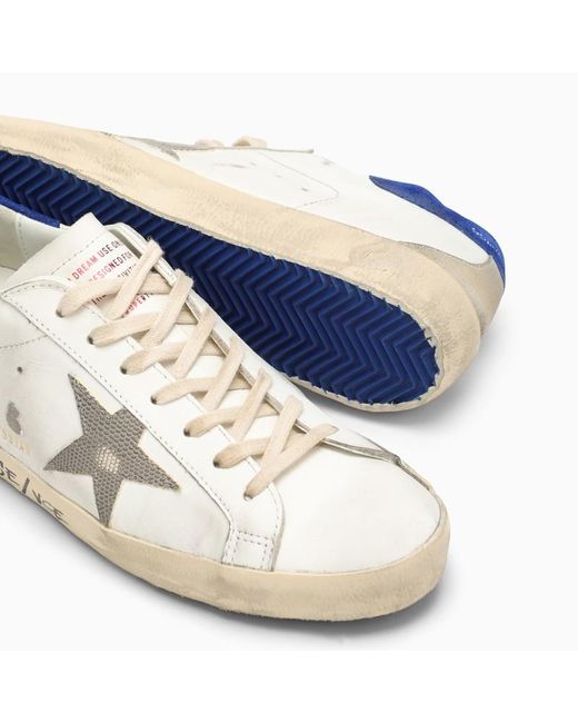 Sneaker ball star bianca/bluette di Golden Goose Deluxe Brand in White da Uomo