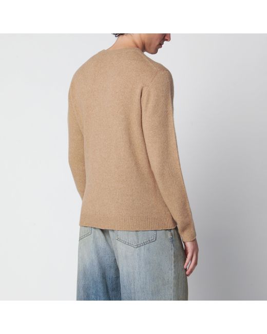 Roberto Collina Blue Camel Wool-Blend Sweater for men