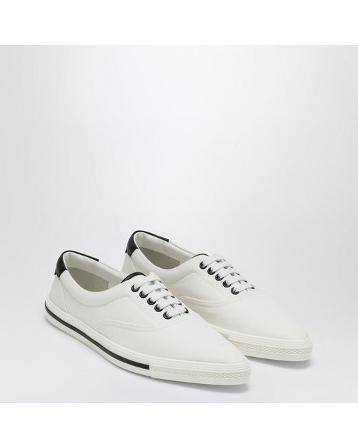 Saint Laurent White Club Low Canvas Trainer for men