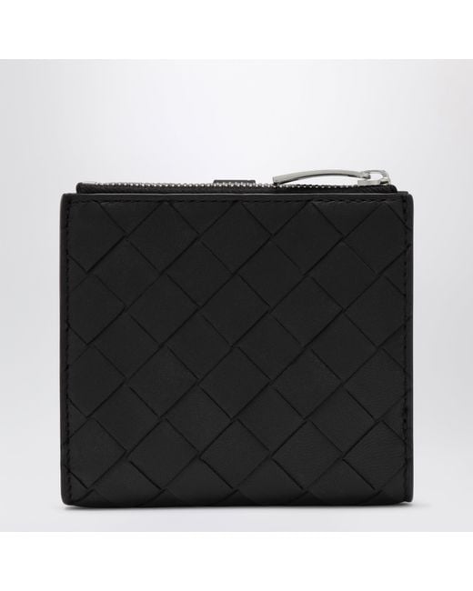 Bottega Veneta Black Braided Wallet