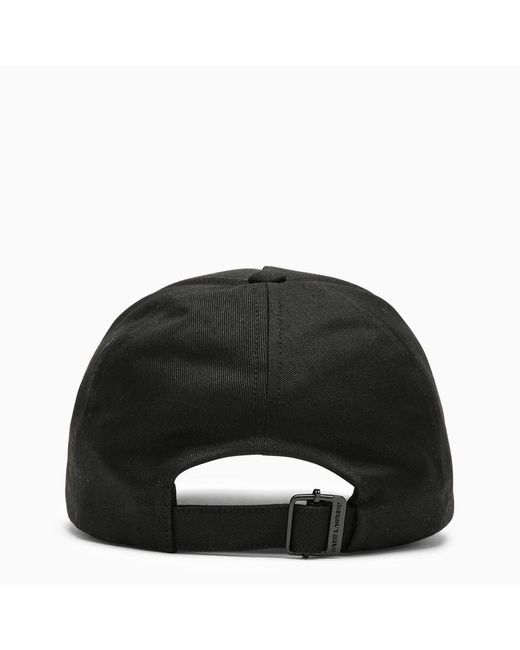 Cappello da baseball in misto lino di Saint Laurent in Black da Uomo