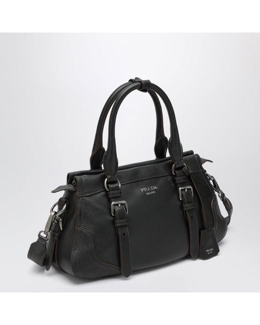 Prada Black Large Leather Shopping Bag