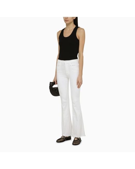 Mother The Weekender Fray White Denim Jeans