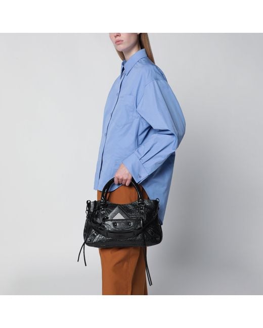 Balenciaga Black Le City First Lambskin Leather Handbag