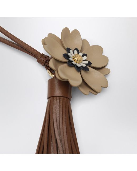 Miu Miu Metallic Cognac-Colored Nappa Trick With Flower Detail