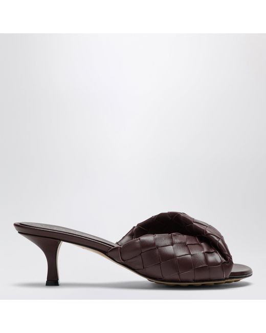 Bottega Veneta Brown Dark Mahogany Intrecciato Mule Blink Sandals