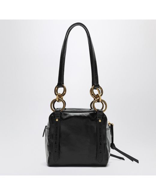 Prada Black Mini Dangle Handtasche Schwarz