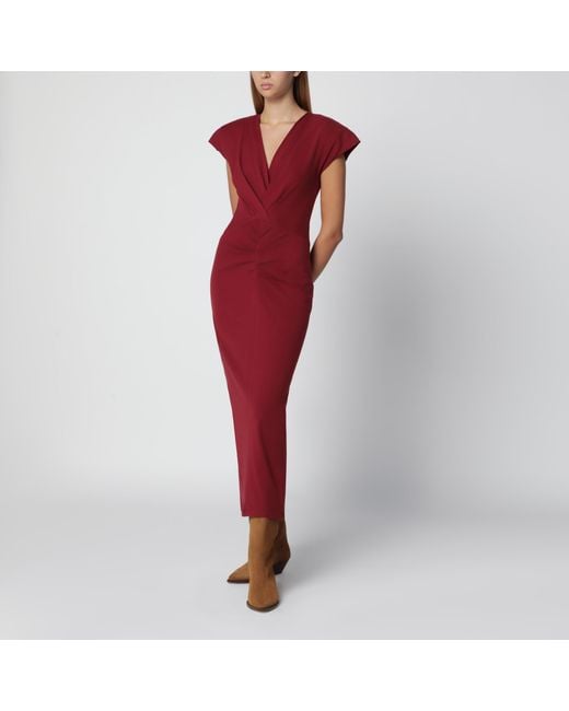 Isabel Marant Red Nadra Wrap Dress
