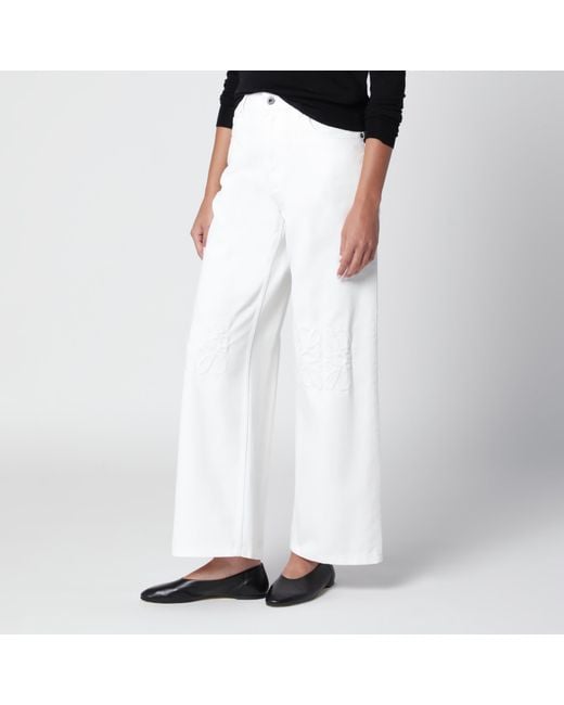 Loewe White Anagram Trousers