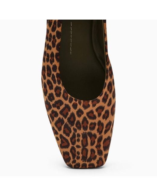 MARIA LUCA Brown Leopard-Print Augusta Ballerina