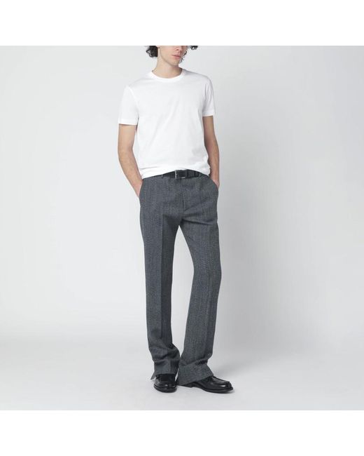 Lot De Trois T-Shirts En Coton Prada pour homme en coloris White