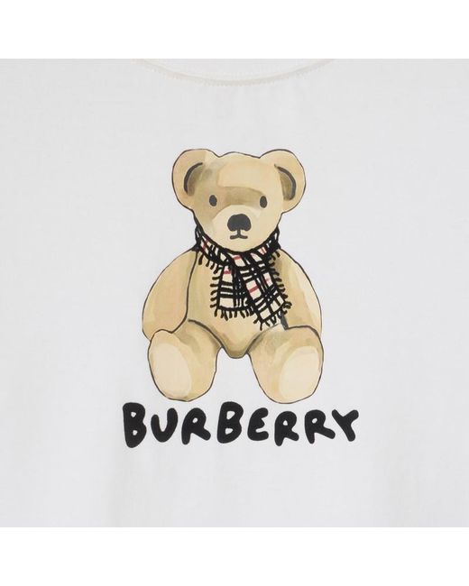 Burberry White Weißes T-Shirt Mit Thomas Bär And Friends