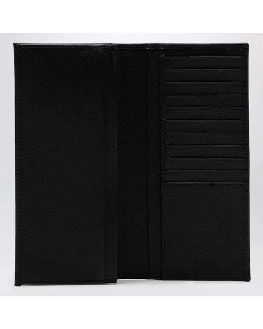 Prada Black Saffiano Wallet With Logo for men
