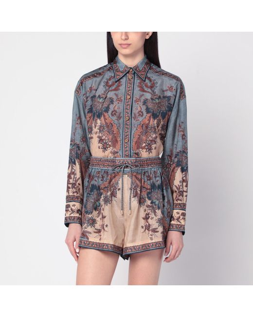 Zimmermann Multicolor Cream Ascension Shirt With Floral Print