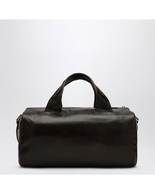 Prada Black Small Leather Travel Bag for men