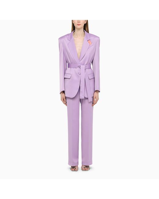 HEBE STUDIO Purple Lilac Suit With Belt