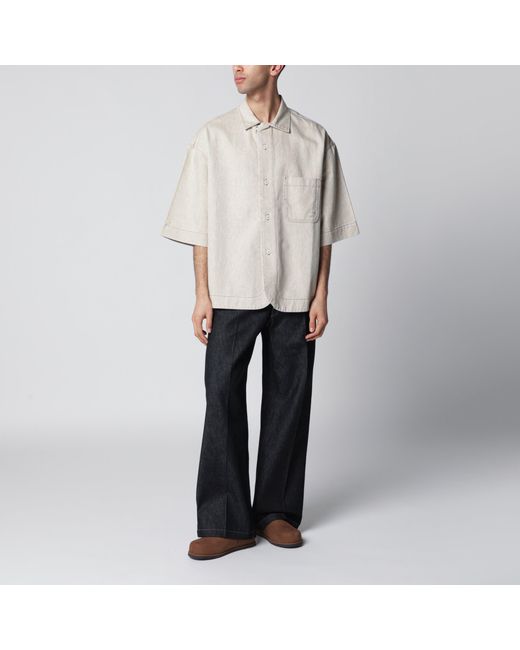 Jacquemus White Paysan De-Nîmes Light Denim Shirt for men